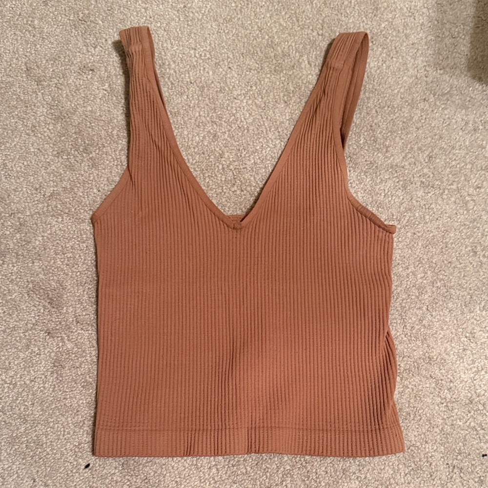 Women's Ribbed Tan Top